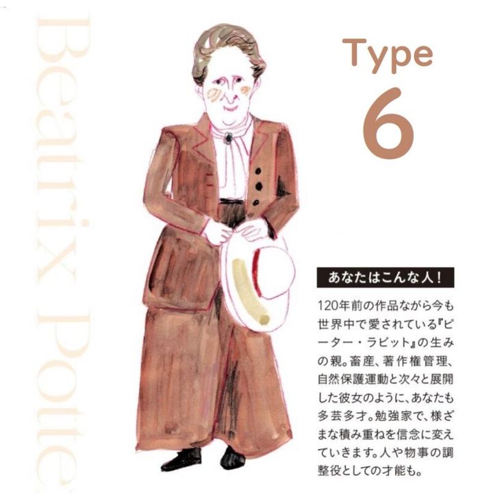 水晶玉子の女傑占い Type6のビアトリクス・ポター