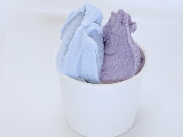 紅芋＆バタフライピーのジェラート