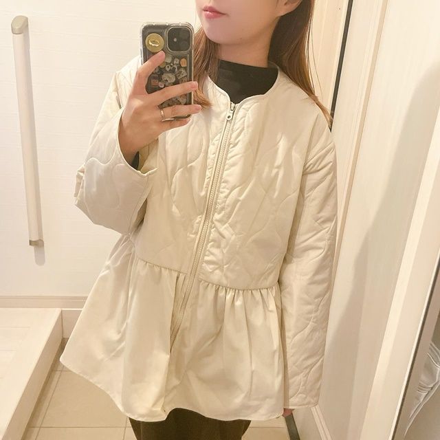 しまむら「ペプラムコート」