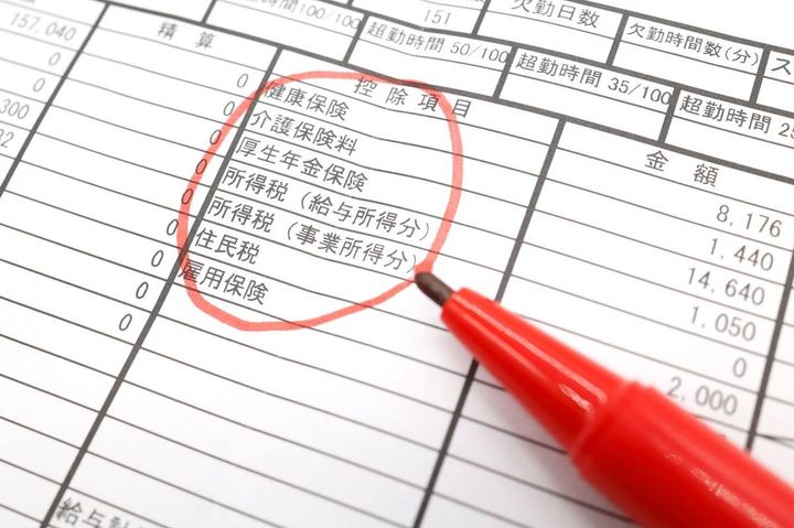 給与明細の控除項目
