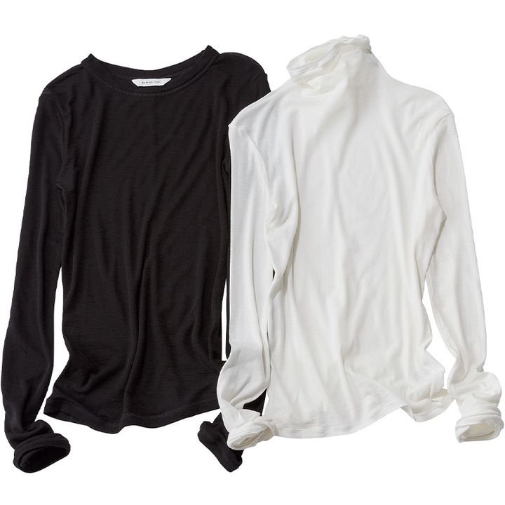 H＆Mの黒と白のシアートップス