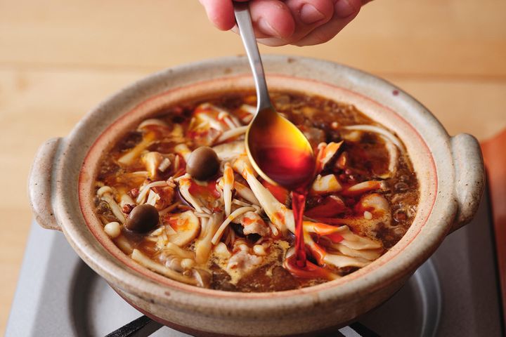 きのこ鍋四川風