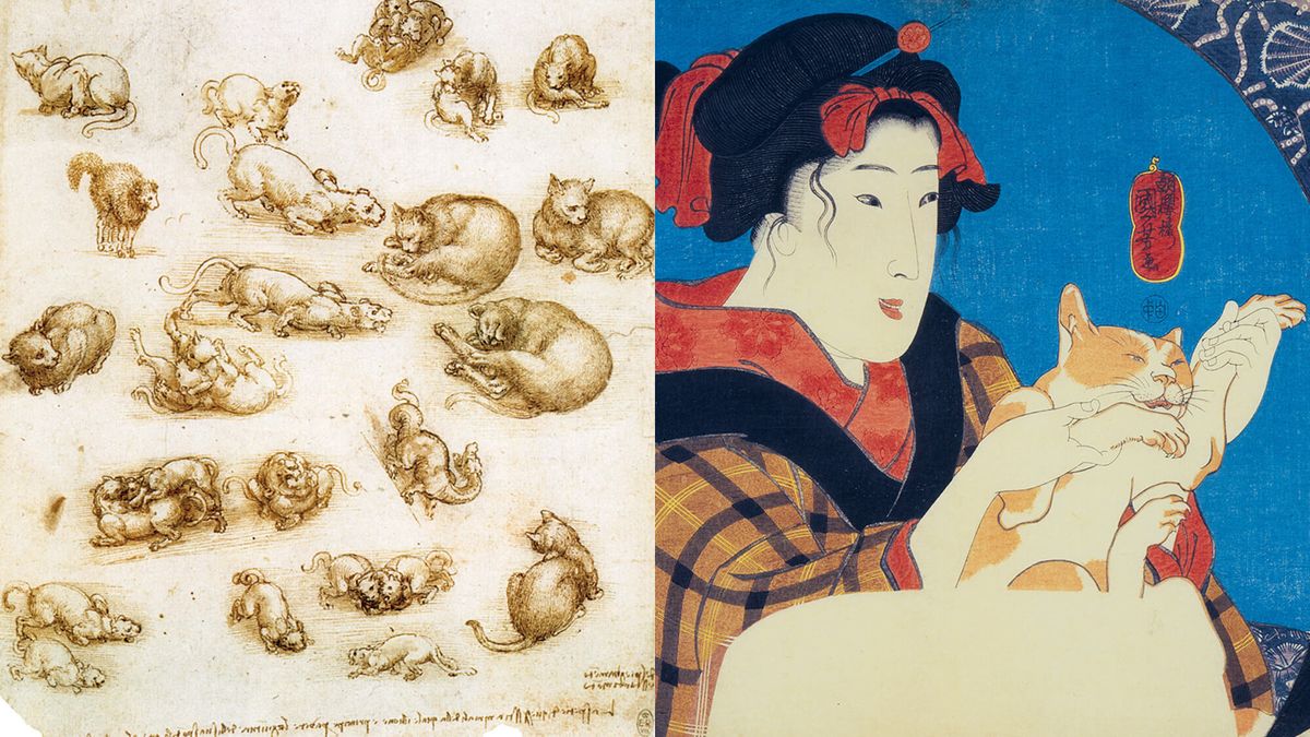 【原画】『猫の町の住民』ファンタジー　ゴシック　中世　絵画　アンティーク 原画】『猫の町の住民』ファンタジー ゴシック 中世 絵画