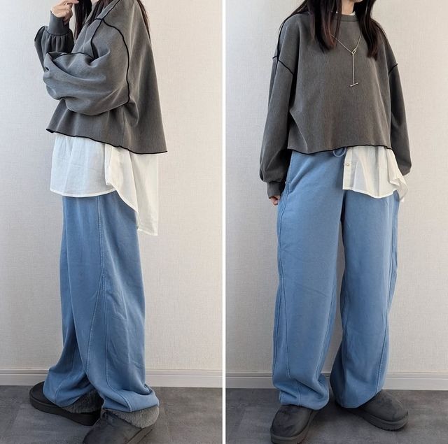 GUスウェットバレルレッグ5