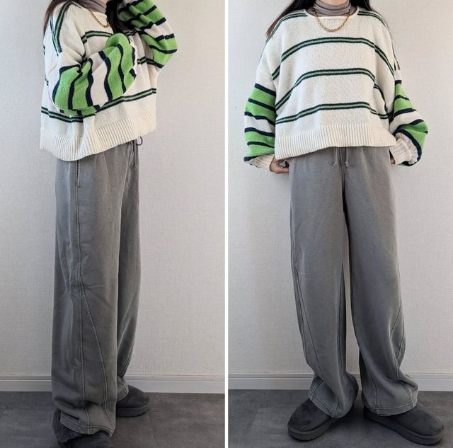 GUスウェットバレルレッグ3