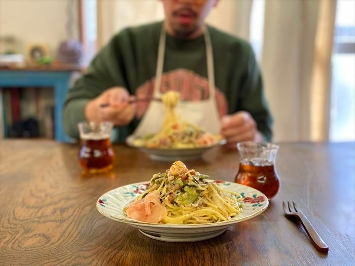 なかなかシュール。節分は、恵方に向かい黙って丸かぶり！ 恵方巻の余った具でスパゲッティも【我が家のごはん日記／はらぺこめがねのアトリエめし】の画像5