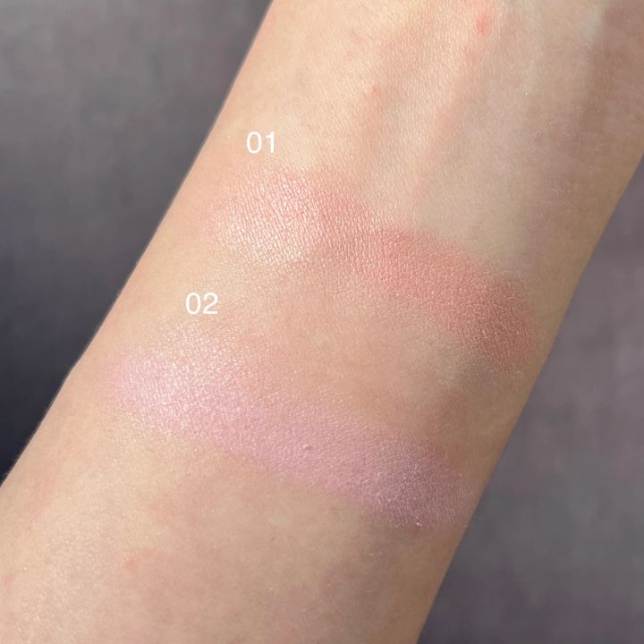 セザンヌ_春コスメ2025_ブレンドカラーチーク 01／02_スウォッチ