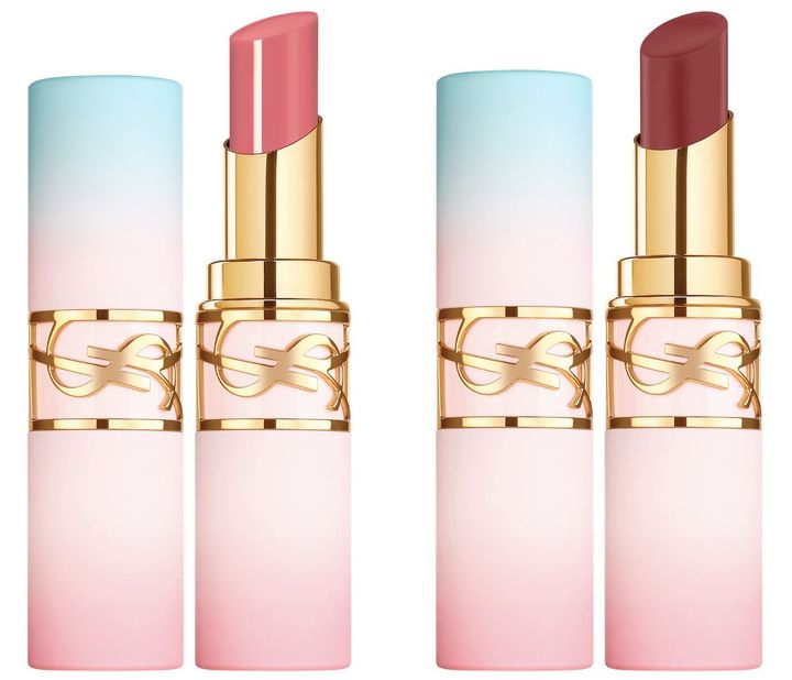 〈左から〉YSL ラブシャイン リップスティック ＜コレクター＞ 44 ￥6,380 YSL ラブシャイン キャンディ グロウ バーム ＜コレクター＞ 7B ￥5,500（ともに2月5日より表参道フラッグシップ ブティック・公式オンライン ブティック先行、2月14日より全国限定発売）