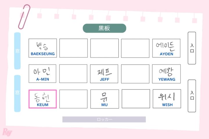 「理想の座席表」KEUM