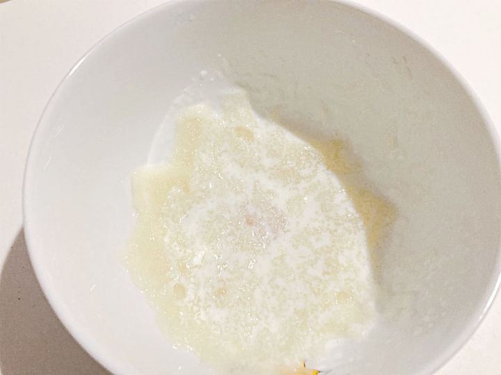 加熱後に餅を混ぜたところ