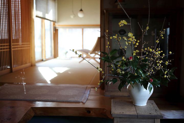 ロウバイの迎え花