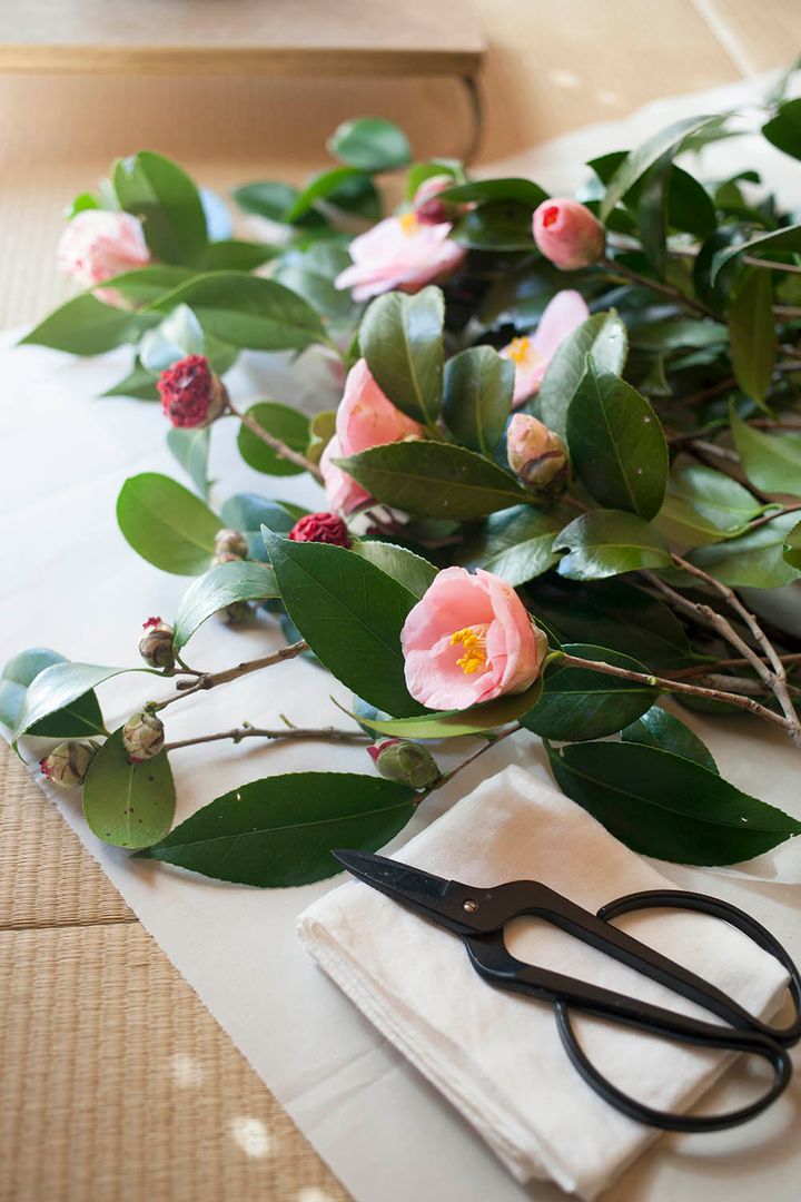 ツバキのアレンジ