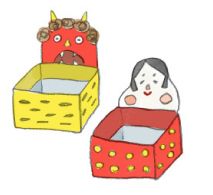 今日は節分。牛乳パックで「鬼とお福さんの福招き枡」を手づくりして「鬼はそとー！ 福は内ー！」の画像9