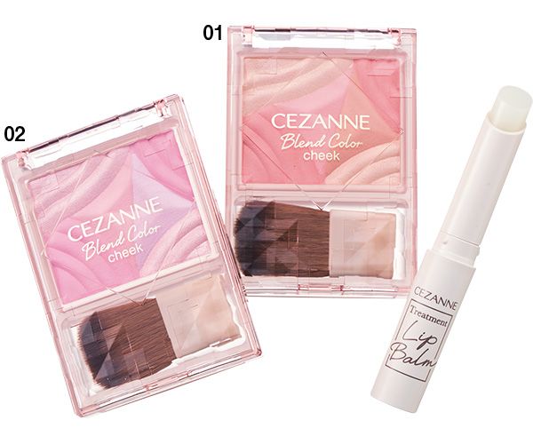 【左】ブレンドカラーチーク 【右】トリートメントリップバーム