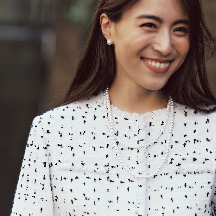 パールアクセを合わせたハレの日スタイル