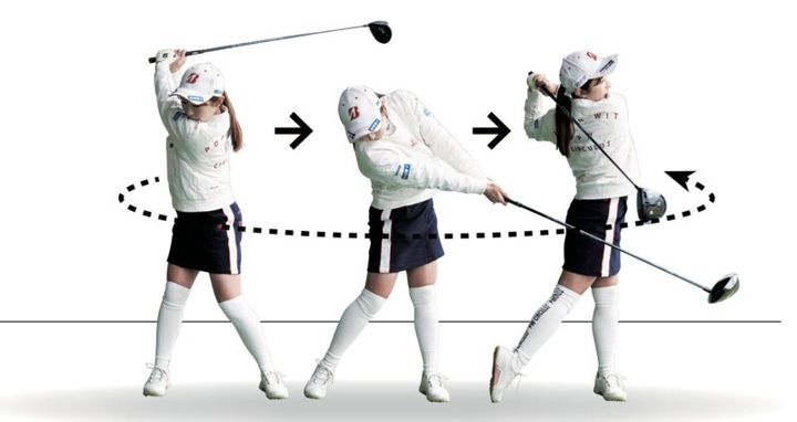 飛距離アップのコツを人気女子プロが解説！「頭の上にダンボールを…」