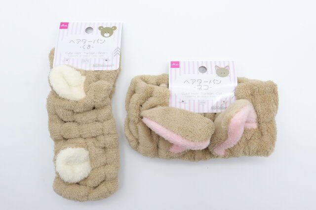 かわいいヘアターバン くま ネコ