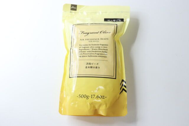 ダイソー 消臭ビーズ 金木犀の香り 詰め替え用 パッケージ