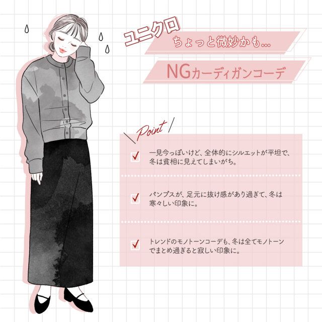 ユニクロ NGカーディガンコーデ
