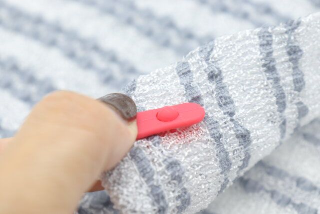 キャンドゥの自分用のボディタオルひと目でわかる目印タグの使い方4