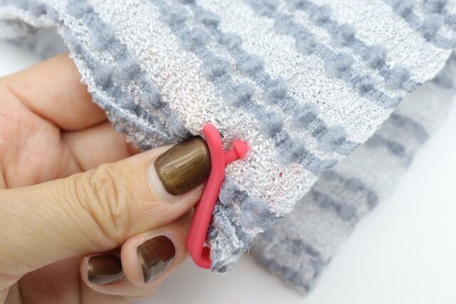 キャンドゥの自分用のボディタオルひと目でわかる目印タグの使い方2