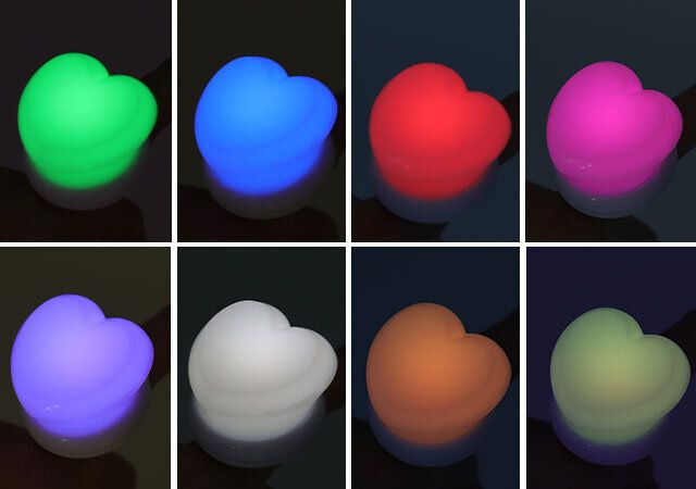 ファン！ファン！リング（LEDリングライト、8色チェンジ、ハート型） 色