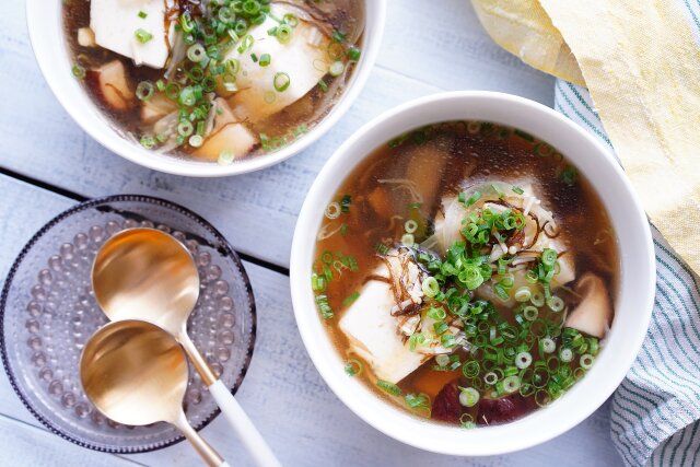 えのきともずくでさっぱりダイエットスープ