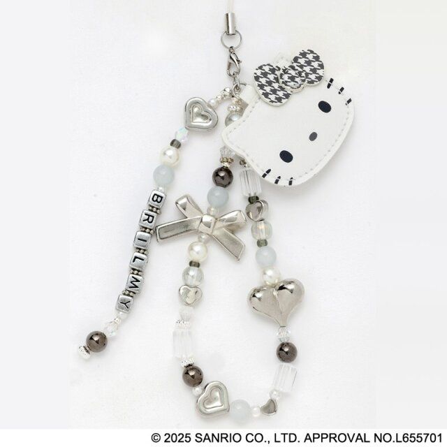 HELLO KITTY × BRILMY いつでもササッとお直しできる ミラー付きビーズストラップ BOOK