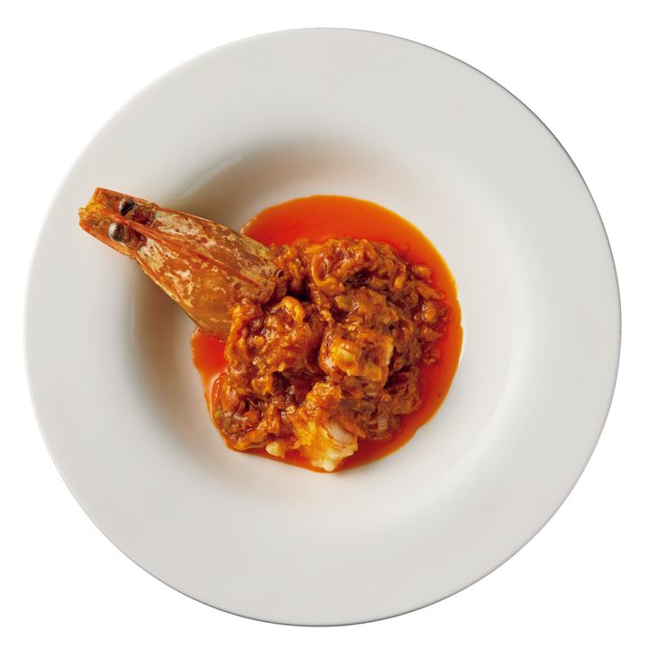 極彩 椿 エビのチリソース