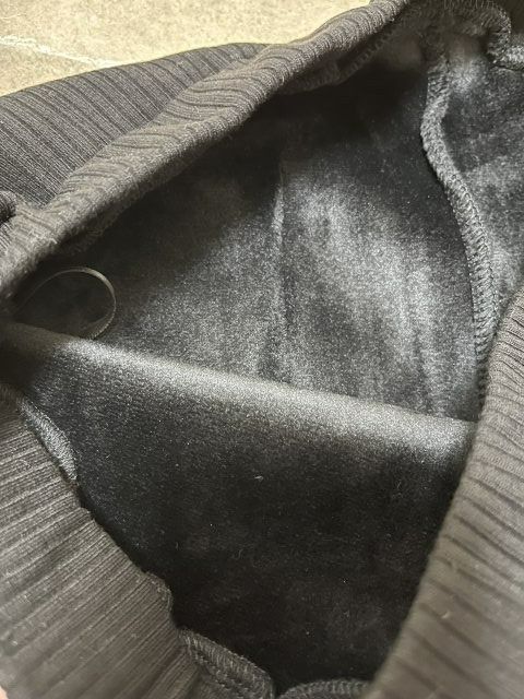 reca 裏起毛ボンディングセミワイドリブパンツ ブラック 内側