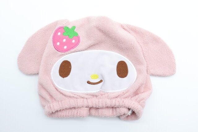ダイソーの可愛いパイルヘアキャップ（マイメロディ）