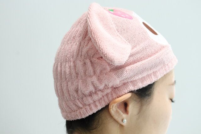 ダイソーのフィット感があるパイルヘアキャップ（マイメロディ）