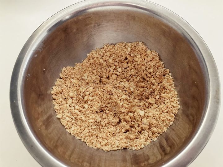 砕き終わったビスケット