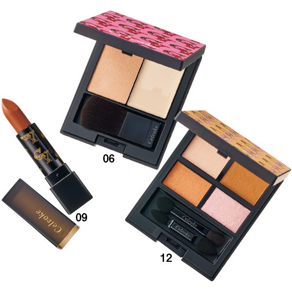 【左】ディグニファイド リップス 【中】ポリフォニック ブラッシュ 【右】ヴァティック アイパレット