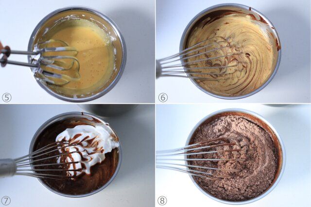 基本のガトーショコラ 作り方 ココアパウダー 薄力粉を混ぜる