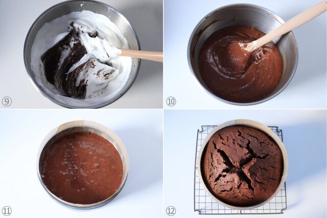 基本のガトーショコラ 作り方 メレンゲを混ぜ焼く