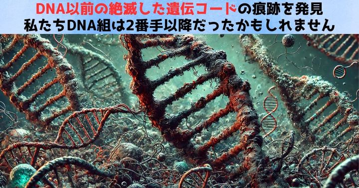 DNA以前の絶滅した遺伝コードの痕跡を発見：私たちDNA組は2番手だった