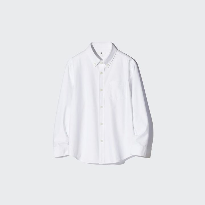 ユニクロ子供服のオケージョンやお受験に使えるファインクロス コンフォートシャツ ￥1,990