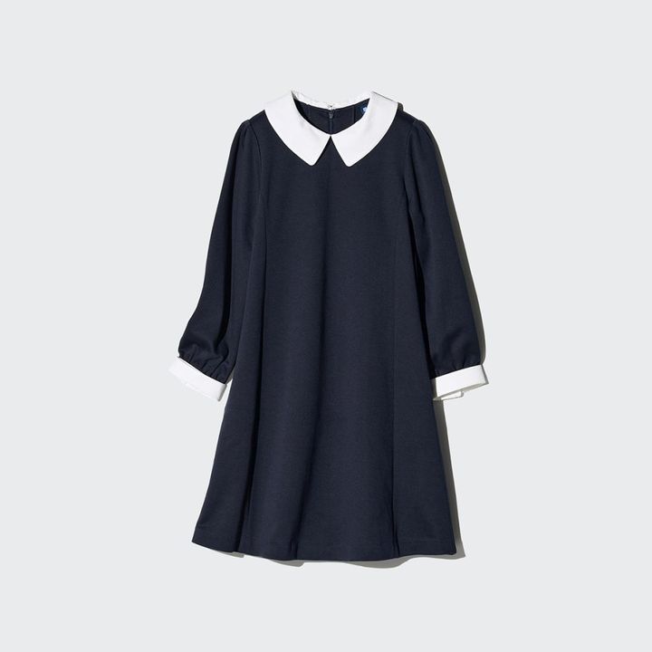 ユニクロ子供服のオケージョンやお受験に使えるジャージーワンピース ￥2,990