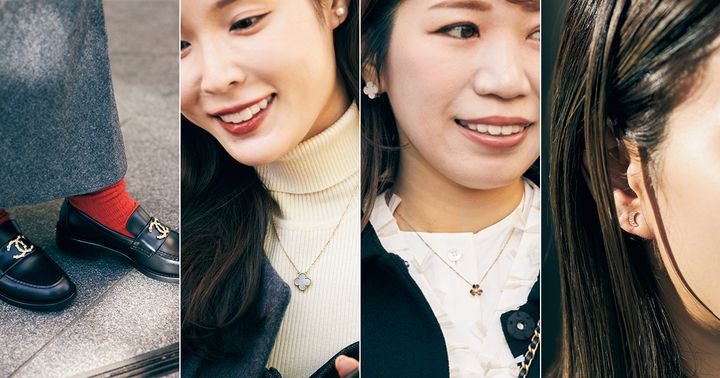 ママたちがプッシュギフトに選んだシャネルのローファーとヴァンクリーフ＆アーペルのジュエリーと月モチーフのピアス