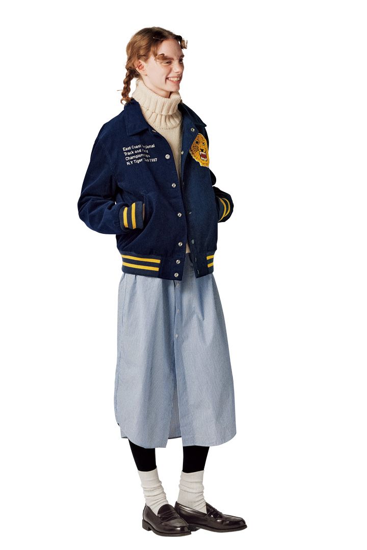 冬のワンピースコーデ。ボーイッシュなアウターを合わせた甘辛MIX着こなし5選