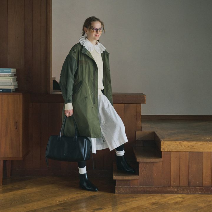 冬のワンピースコーデ。ボーイッシュなアウターを合わせた甘辛MIX着こなし5選