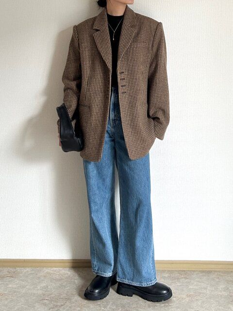 ウールジャケットでマニッシュに