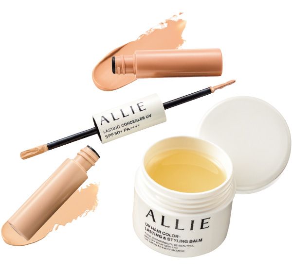 【左】クロノビューティ ラスティングコンシーラーUV B／O 【右】クロノビューティ UV ヘアカラーラスティング＆スタイリング バーム