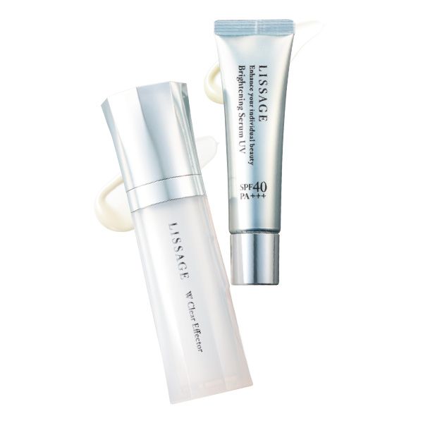 【左】Wクリアエフェクター 【右】ブライトニングセラムUV