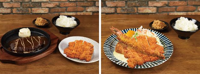 チキンカツとハンバーグ弁当 2,708円／海老フライ、カニコロッケとチキンカツ弁当 2,792円
