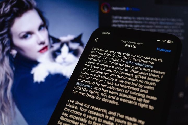 テイラー・スウィフト、カマラ・ハリスを支持