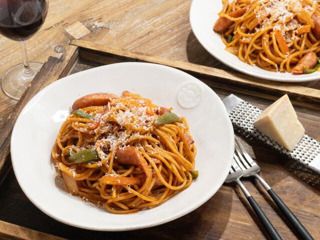 チーズのかかったナポリタン 完成