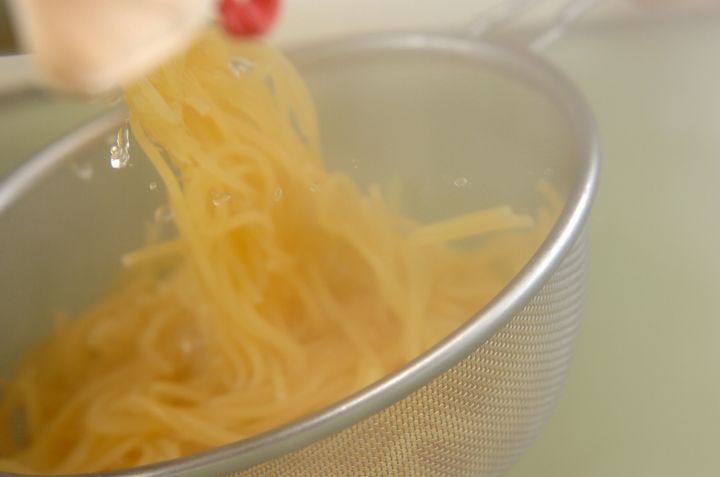 鶏ゴボウの甘辛スパゲティーの作り方1