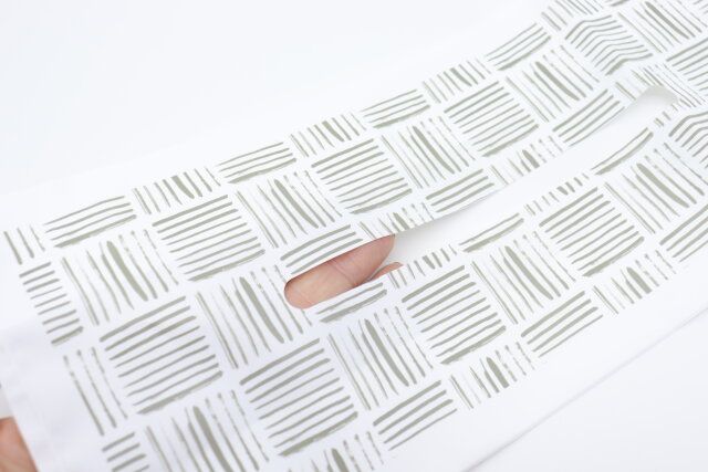 キッチンペーパーストッカー（3枚、バイオマス25％、格子柄） 形状